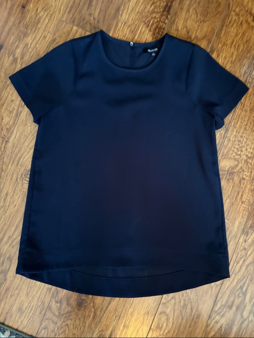 Madewell Navy Blue Short-Sleeve Blouse